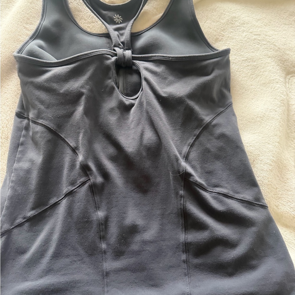 Athleta Grey Racerback Workout Tank - Picture 2 of 4